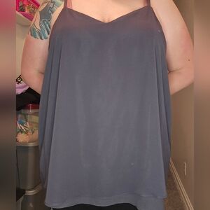 Elegant Gray Sleeveless Top